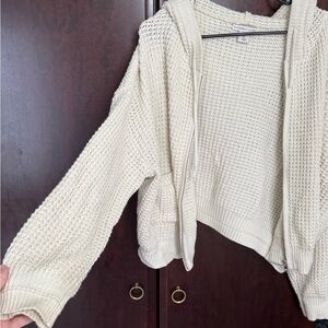 Sincerely Jules Cream Knit Cardigan Hoodie
